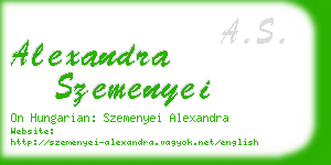 alexandra szemenyei business card